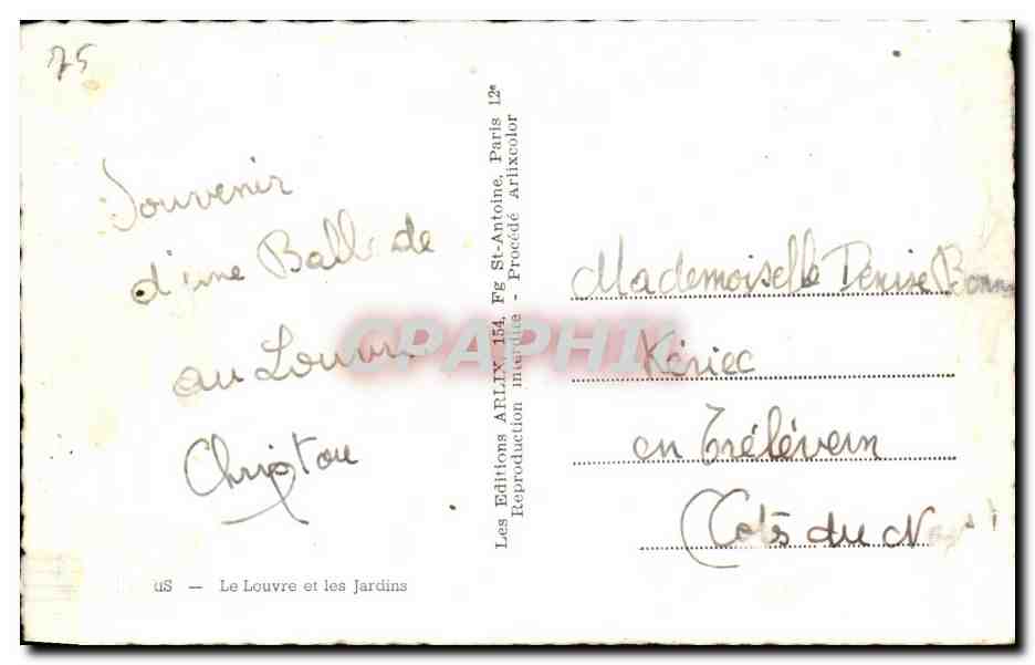Der Louvre und die Gärten — APLIX Editions, Paris — Rückseite