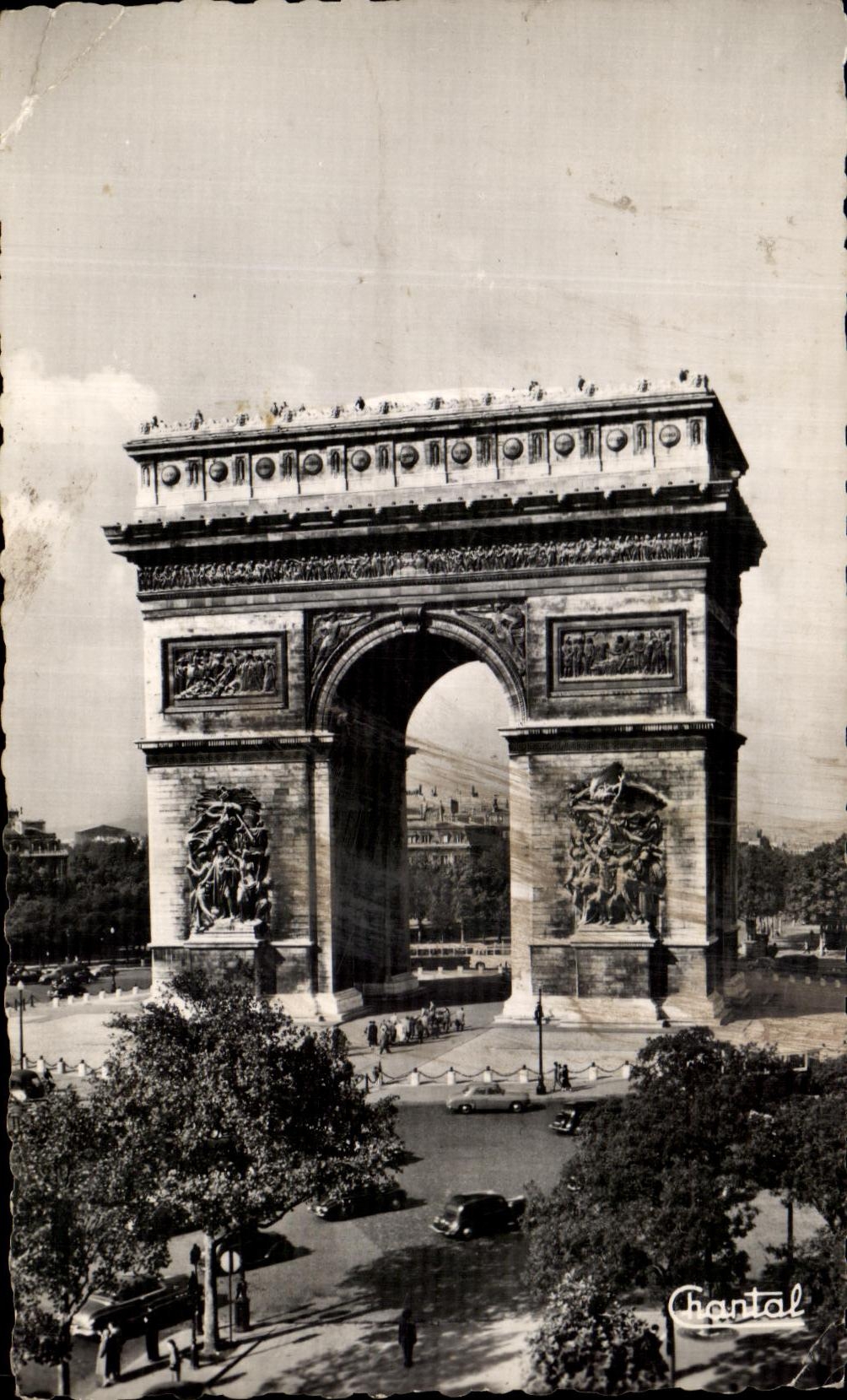 Antike Ansichtskarte Paris Der Triumphbogen