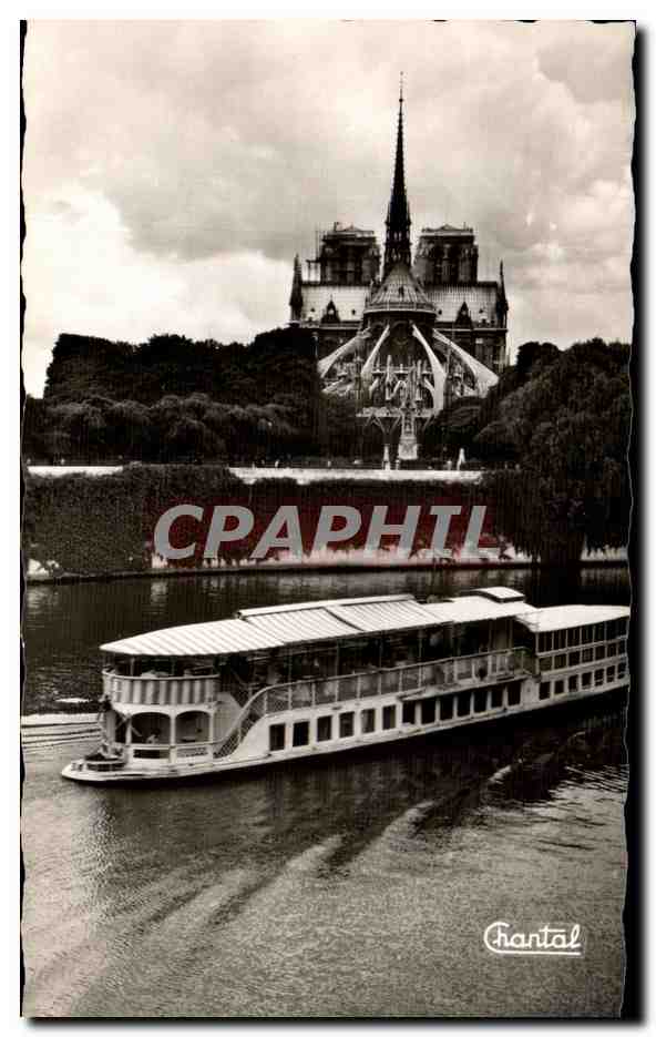 CPA Paris Notre Dame Et Jardin De l'Archeveche Peniche 