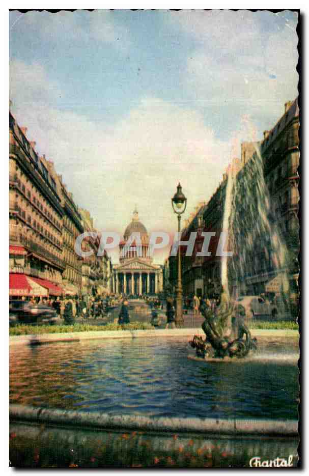CPA Paris La Rue Soufflot Et Le Pantheon