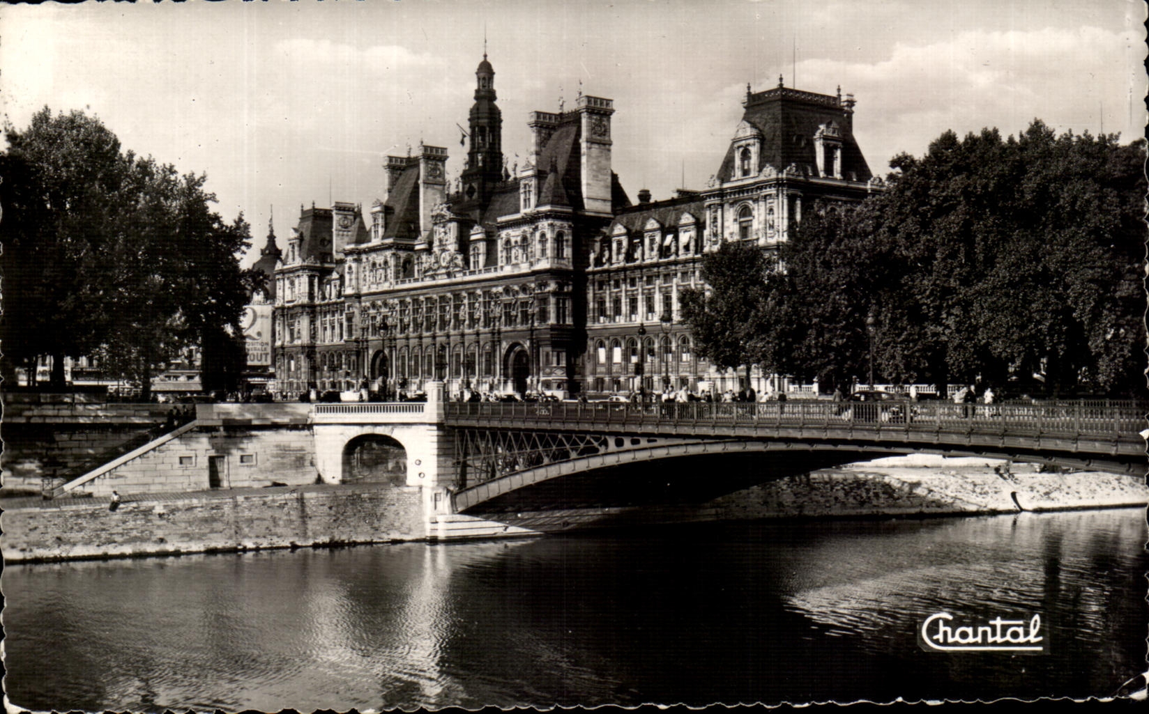 CPA Paris L'Hotel De Ville Et Le Pont d'Arcole