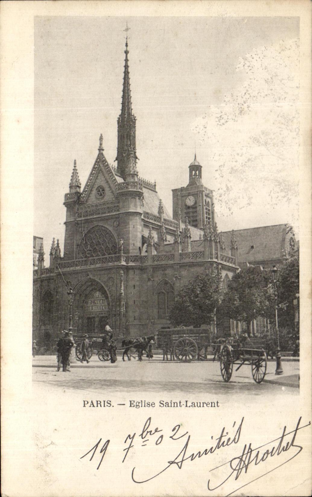 CPA Paris Eglise Saint Laurent