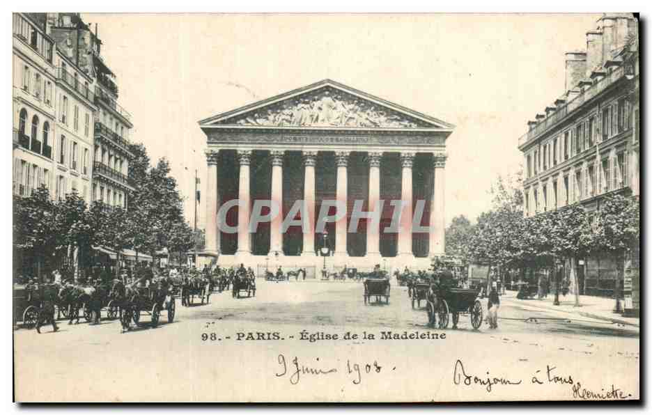 CPA Paris Eglise de la Madeleine