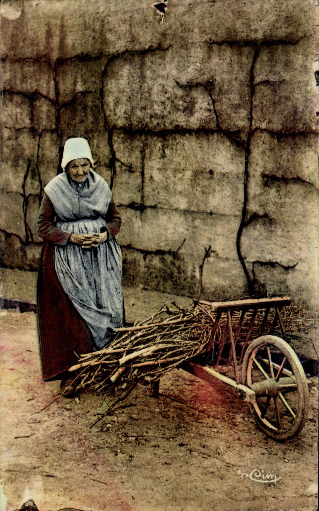 REPRO Flaneries En Berry L'Heure de L'Angelus Folklore Costume femme