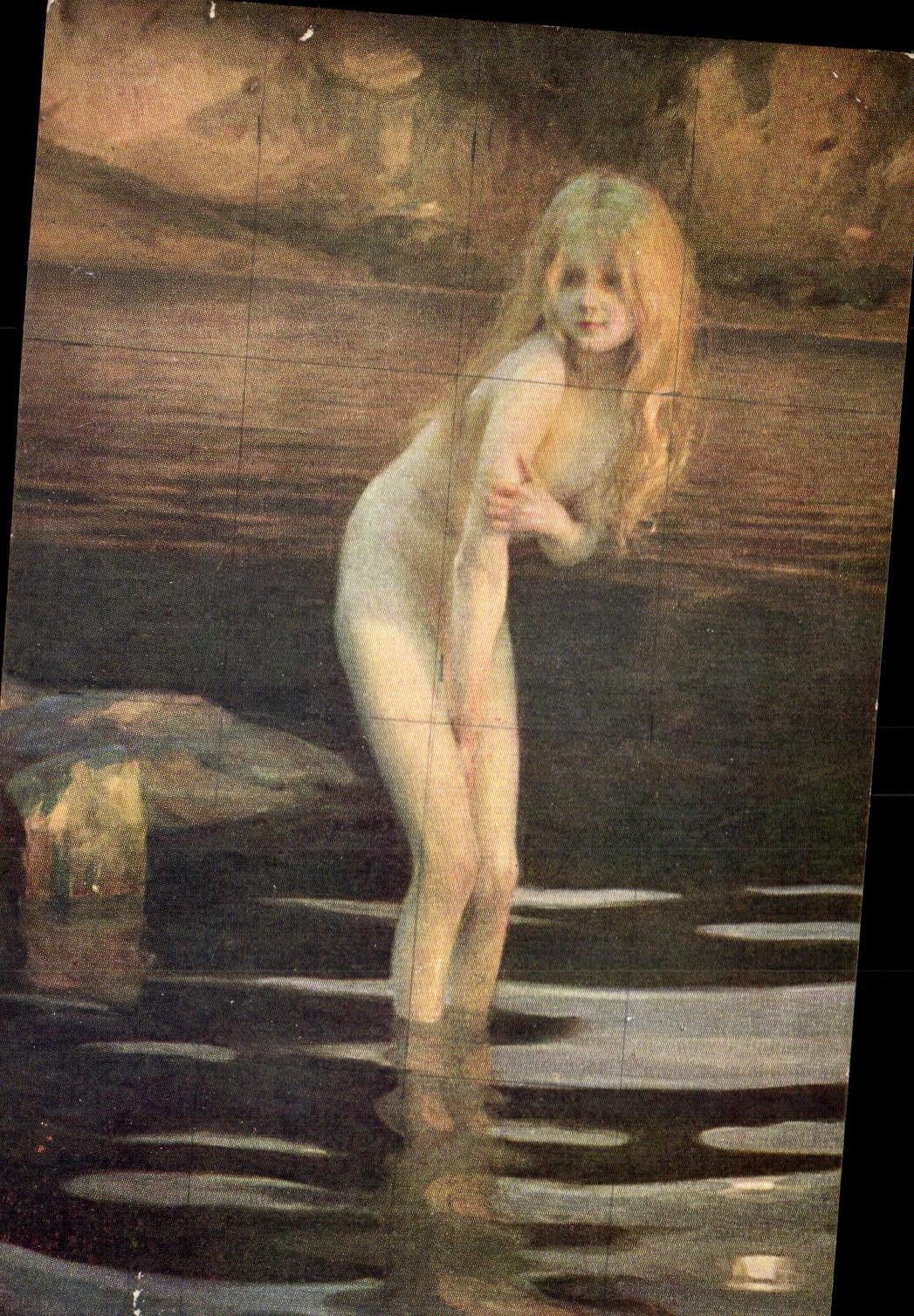 CPA Chabas Au crepuscule Femme