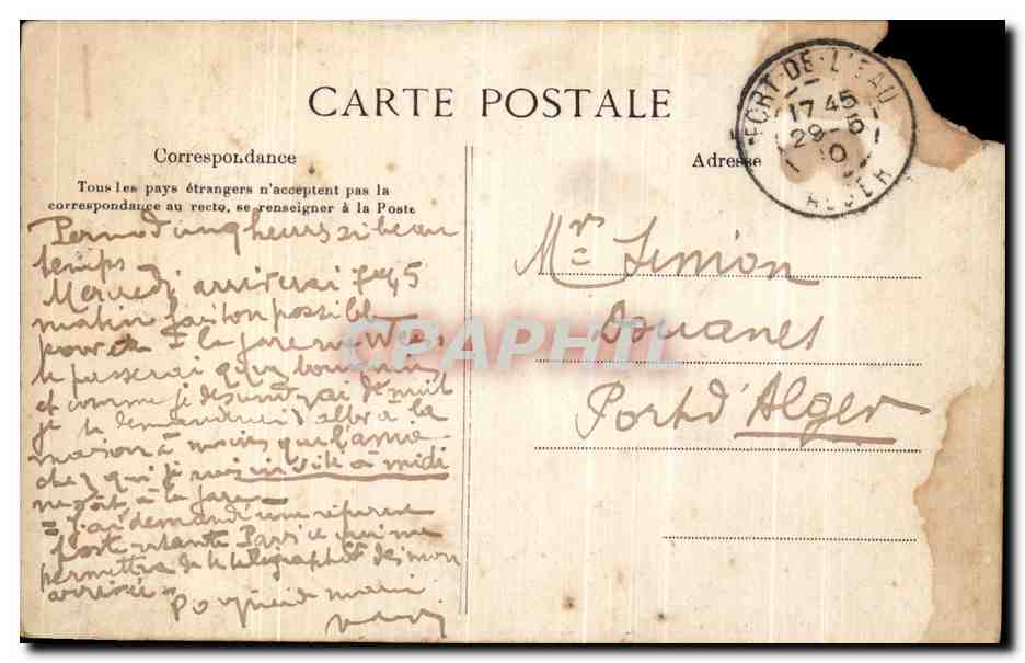CPA Encore Canelles — Rückseite