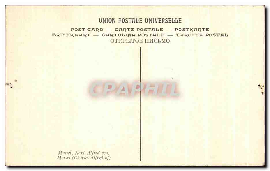 CPA Landelle Musset Musee De Versailles — Verso