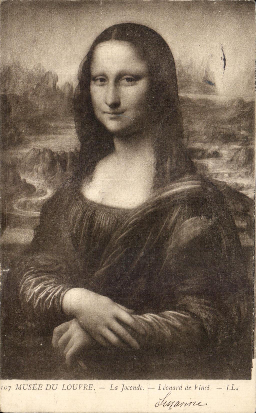 CPA Musee Du Louvre La Joconde Leonard de Vinci