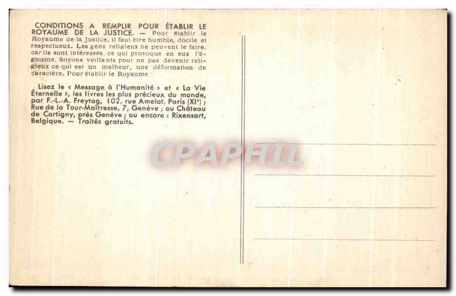 CPA It Faut Savoir ecouter et Choisir la Bonne Part — Rückseite