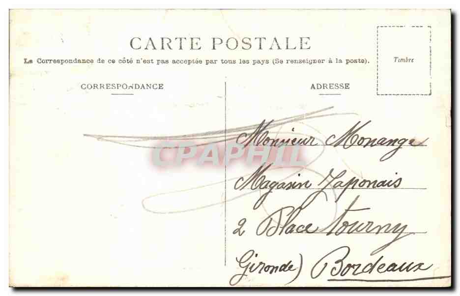 CPA Casablanca Apres le Bombardement Maisons en Ruines a L'Interieur de la Ville — Verso