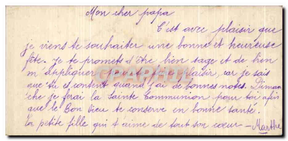 CPA Bonne Fete — Verso