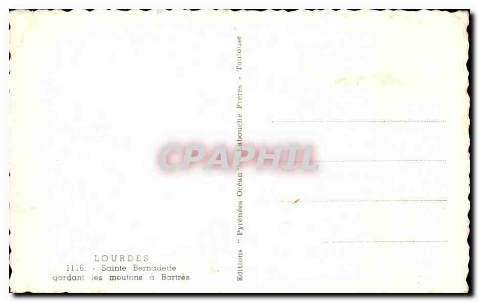 CPA Souvenir De Lourdes — Verso