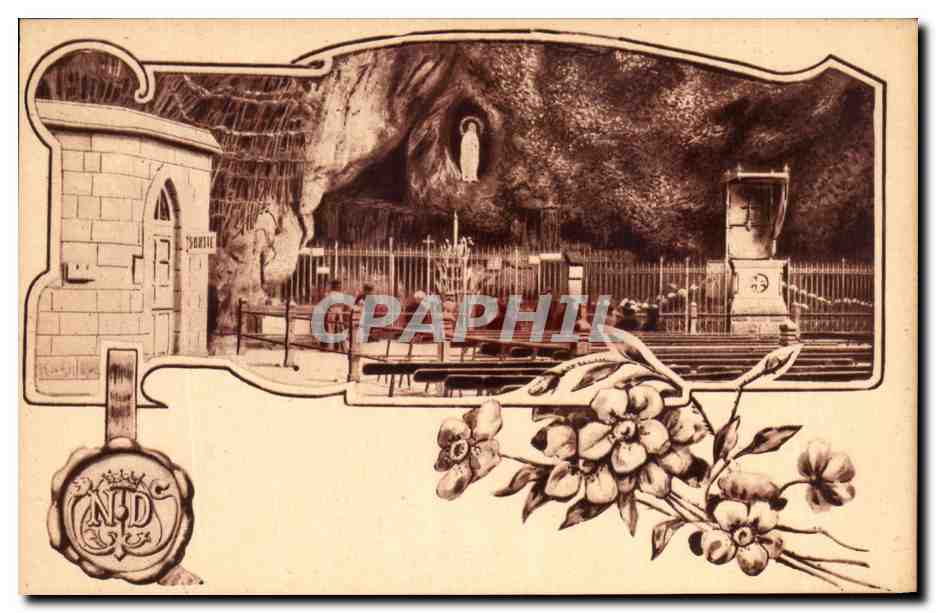 CPA Lourdes A la Grotte benie j'al prie pour vous
