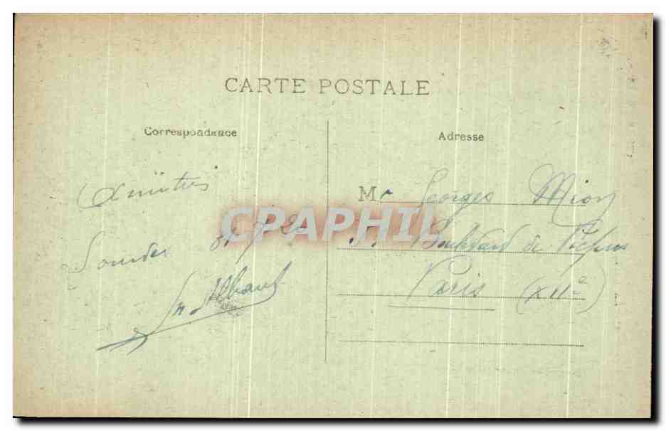 CPA Lourdes la Basilique Les Pyrenees — Verso