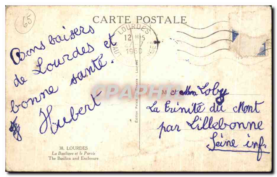 La Basilique et le Parvis — Lourdes — Édition Palais du Prieuré, n°38 — Reverso