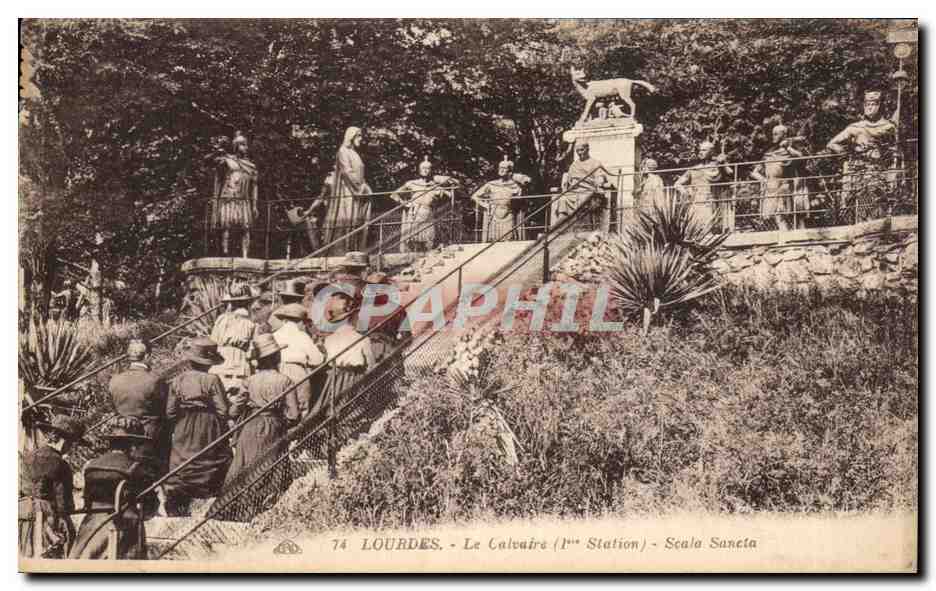 CPA Lourdes La Calvaire Scala Sancta
