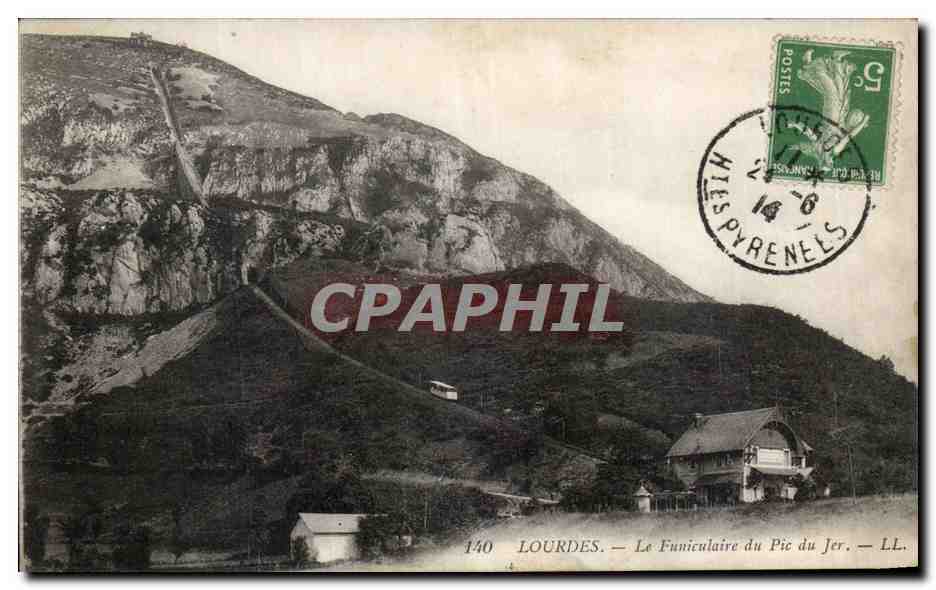 CPA Lourdes Le Funiculaire du Pic du Jer