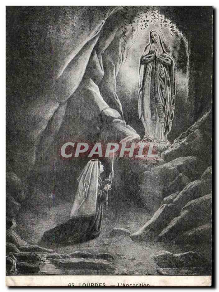 CPA Lourdes L'Apparition
