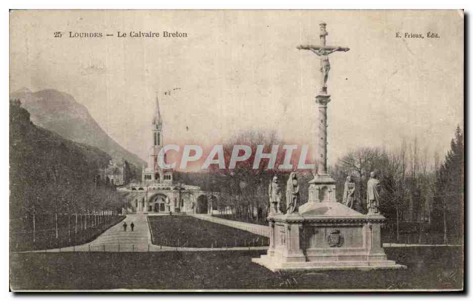 CPA Lourdes Le calvaire Breton