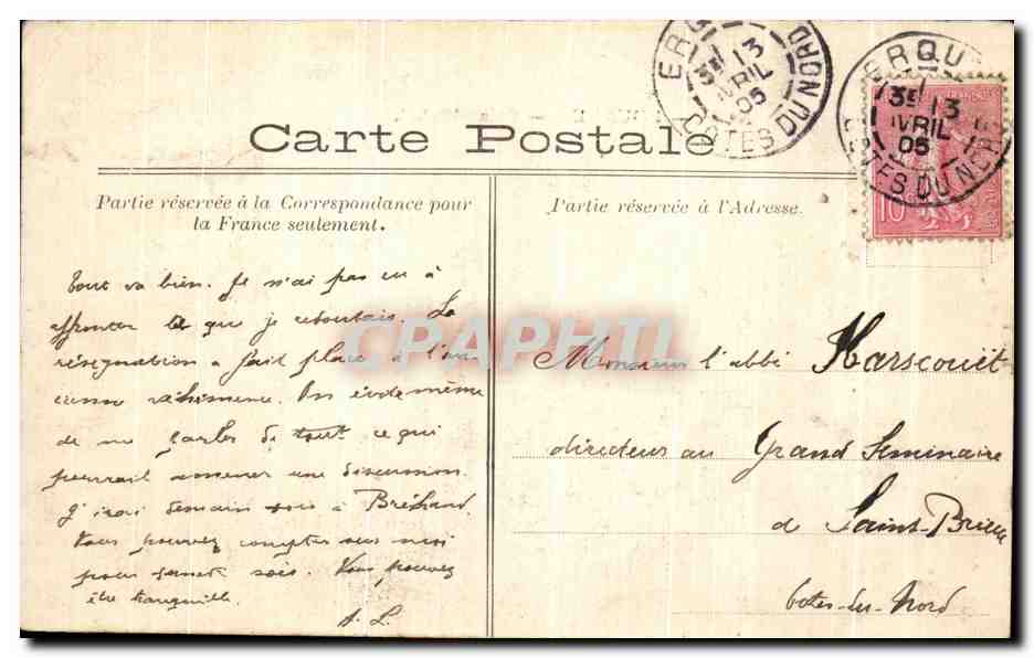CPA Lourdes Saint Michel — Verso