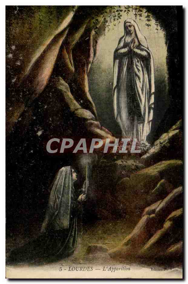 CPA Lourdes L'Apparition