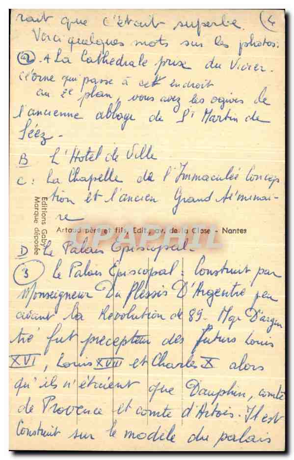 CPA Sees La Cathedrale et le Monument Conte — Rückseite