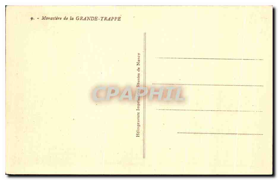 CPA Monastere de la Grande Trappe — Verso