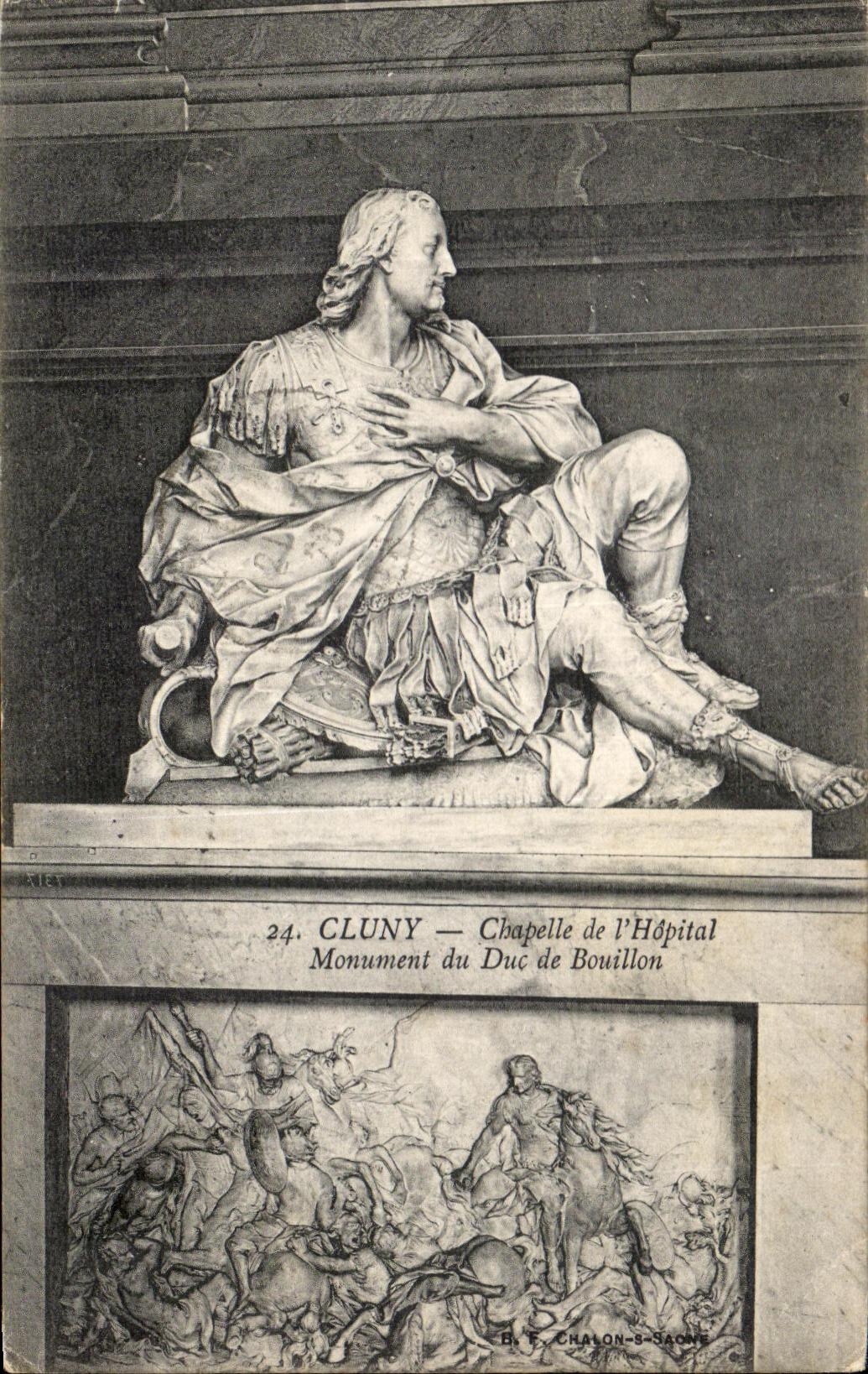 CPA Cluny Chapelle de I'Hopital Monument du Duc de Bouillon
