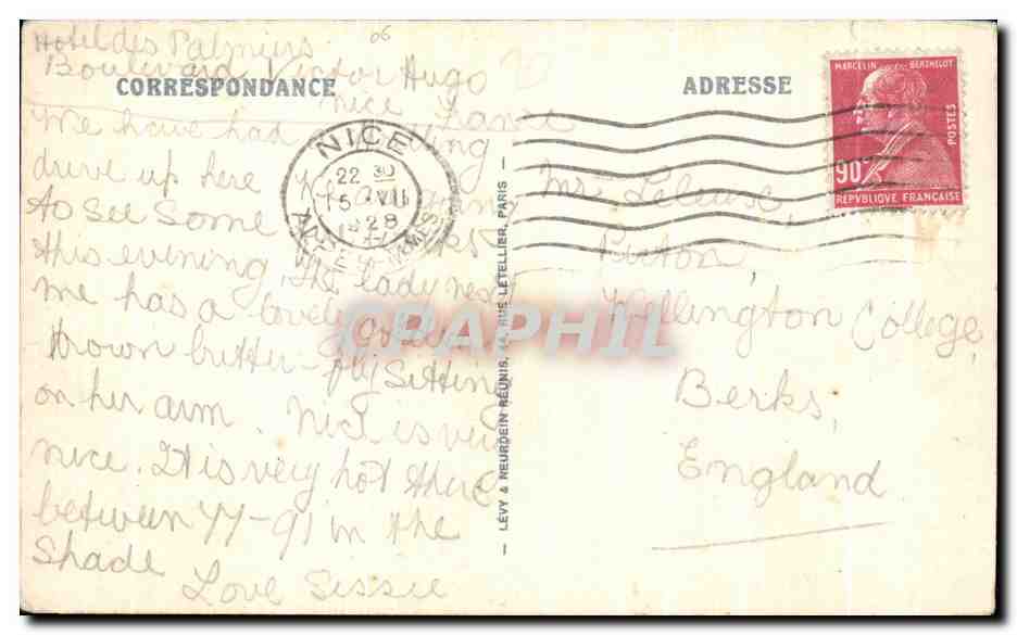 CPA Peira Cava Les Hotels et la Foret — Back