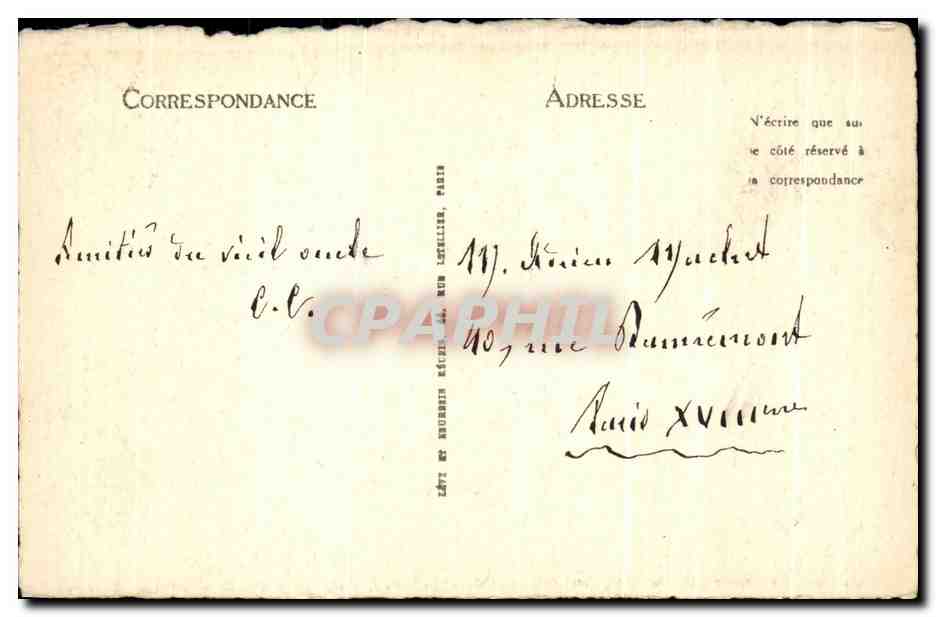 CPA Reims Ancien Chatrau Des archeveques De Reims — Rückseite