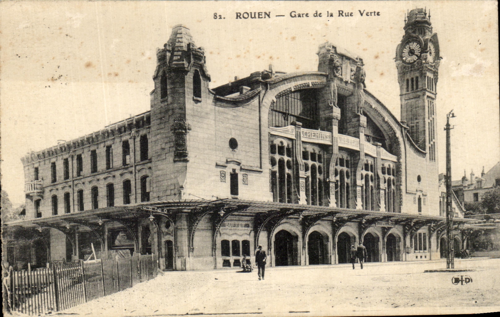 CPA Rouen Gare de La Rue Verte