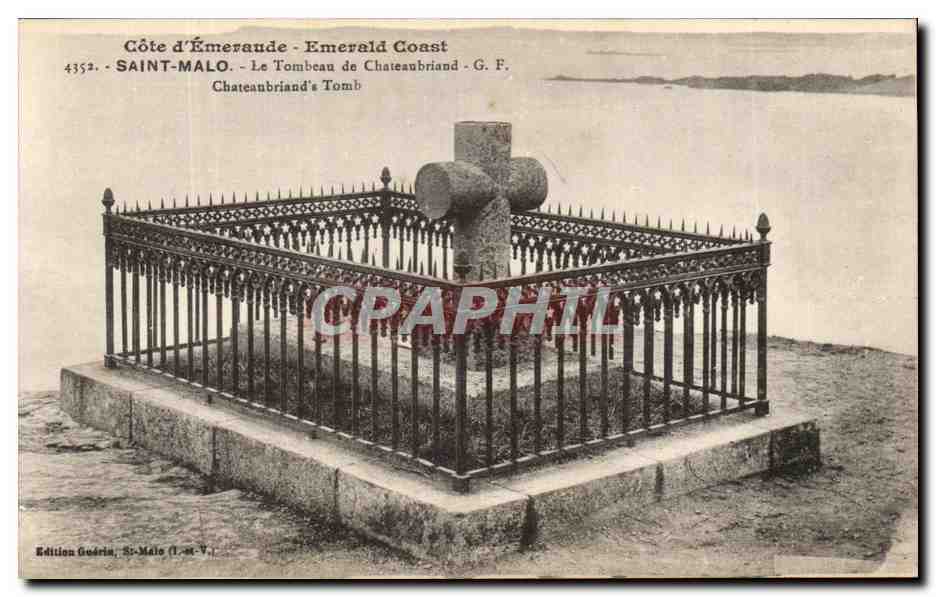 Saint-Malo - Le Tombeau de Chateaubriand - G. F. - Édition Géria, St-Malo (1. et V.)