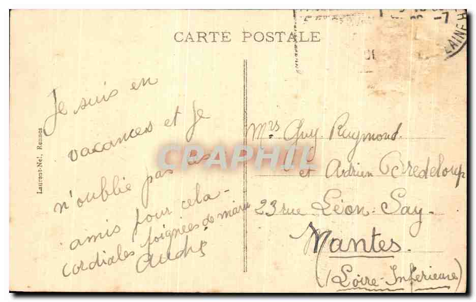 Le Mont-Saint-Michel — Effet de Lune — Laurent-Noël, n°844 — Verso