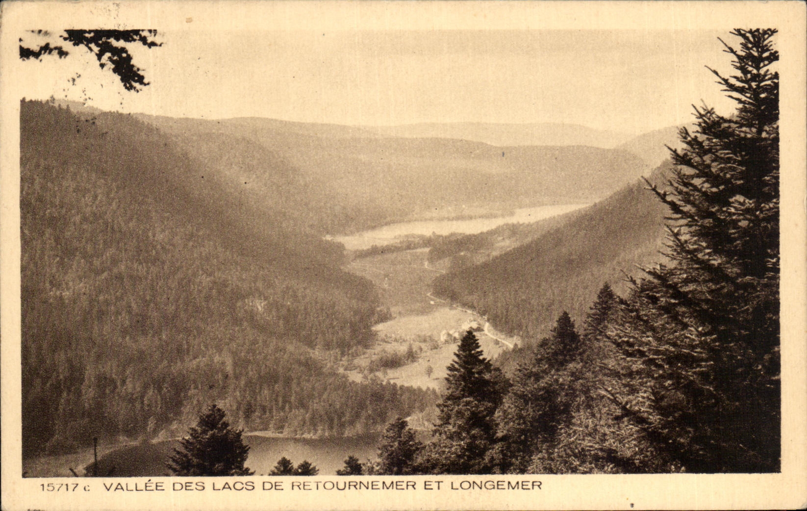 Vallée des lacs de Retournemer et Longemer — éditeur BRAUN & Cie, n° 15717 c