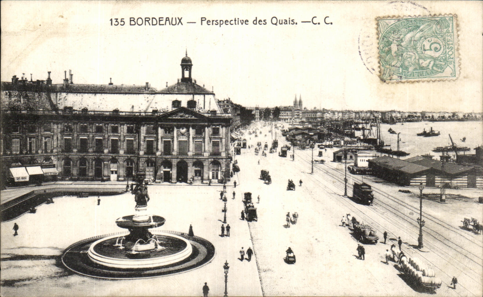 CPA Bordeaux Perspective des Quais