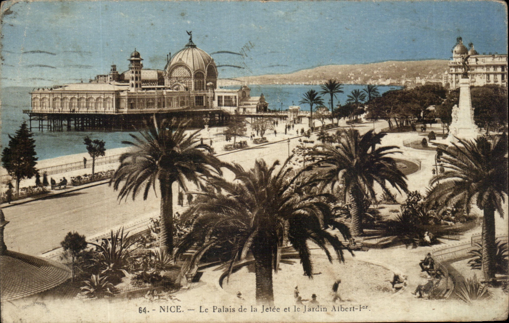 CPA Nice Le palais de la Jetee et le Jardin Albert 1er