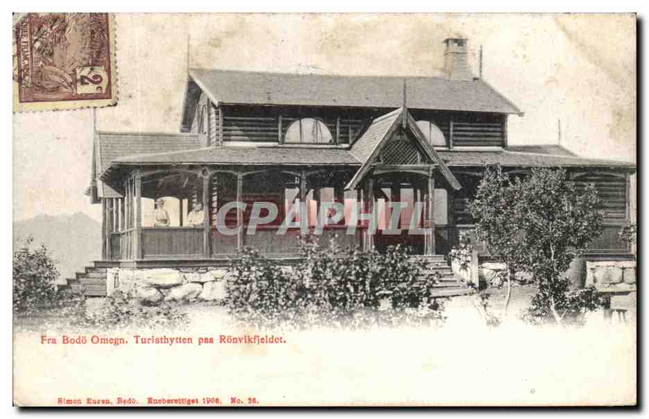 Turisthytten på Rönvikfjeldet — Simon Kuren, Bodø, Norskebrettet 1906, n° 26