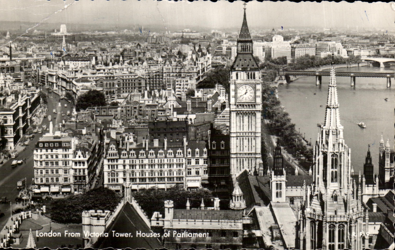 CPSM London From Victoria Tower Houses of Parliament
