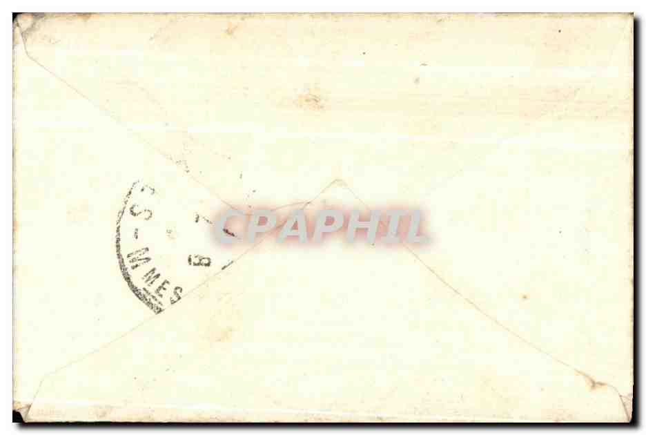 Petite lettre Semeuse 10c pour Monsieur le Premier President Fabre de Parref a Pau cannet — Rückseite