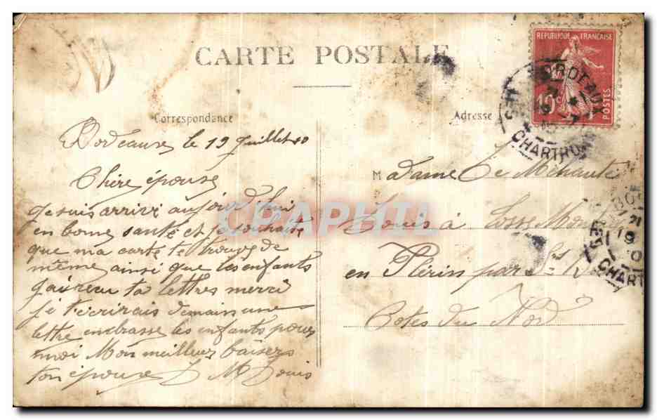 Saint-Pierre — Vue générale après la destruction de la ville — Lemouilanger, Bonneur, France — Rückseite