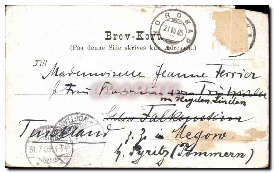 CPA Nordkap og Midnatsol Norvege Bateau — Verso