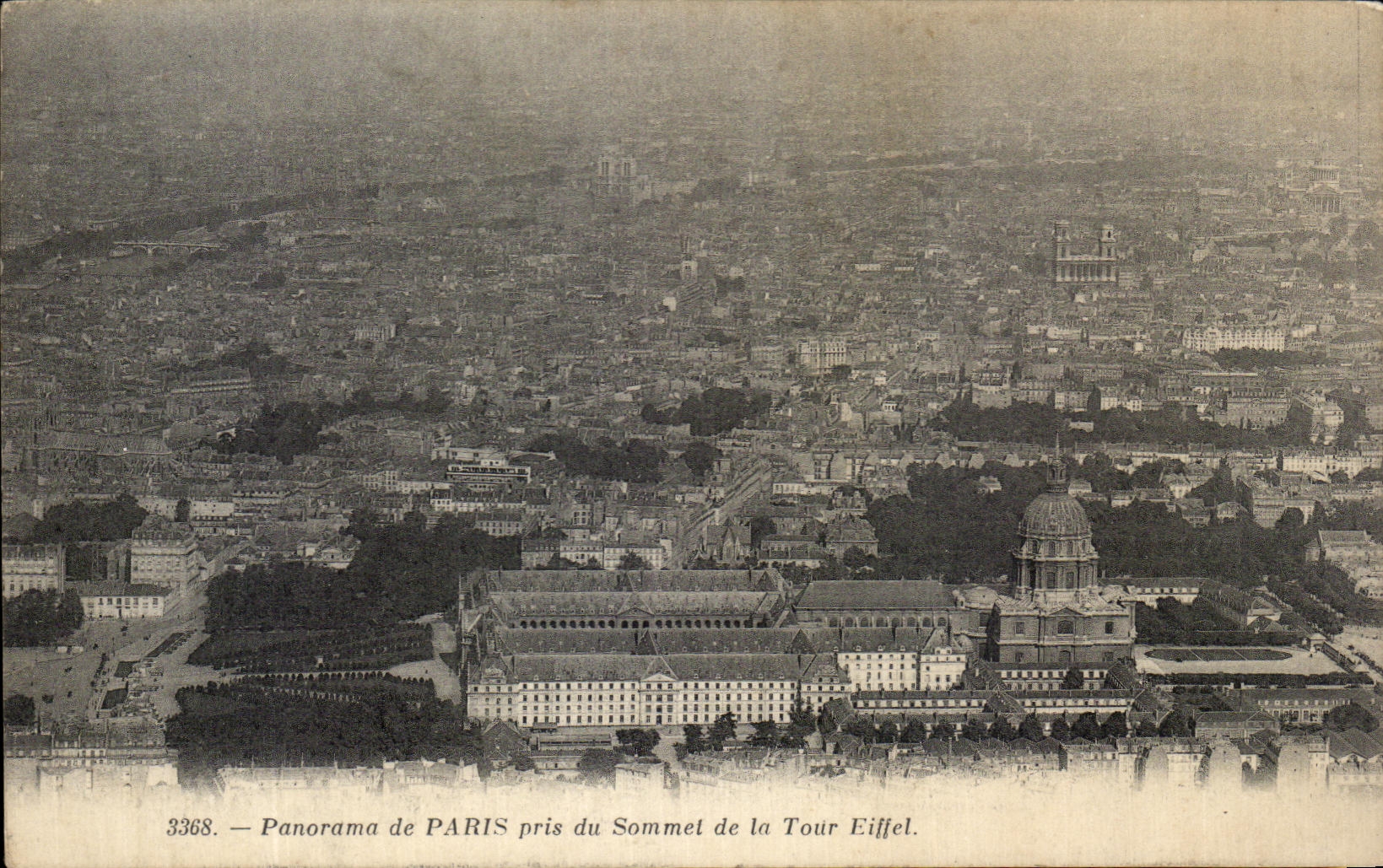 CPA Panorama de Paris Pris du Sommet de la Tour Eiffel