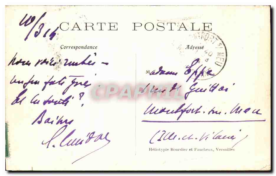 CPA Versailles le moulin a Trianon  — Verso
