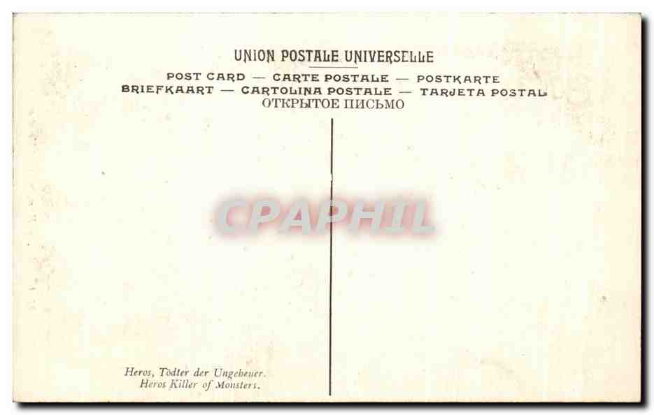 CPA Maillart Heros tueur de Monstres Musee de Lille  — Verso