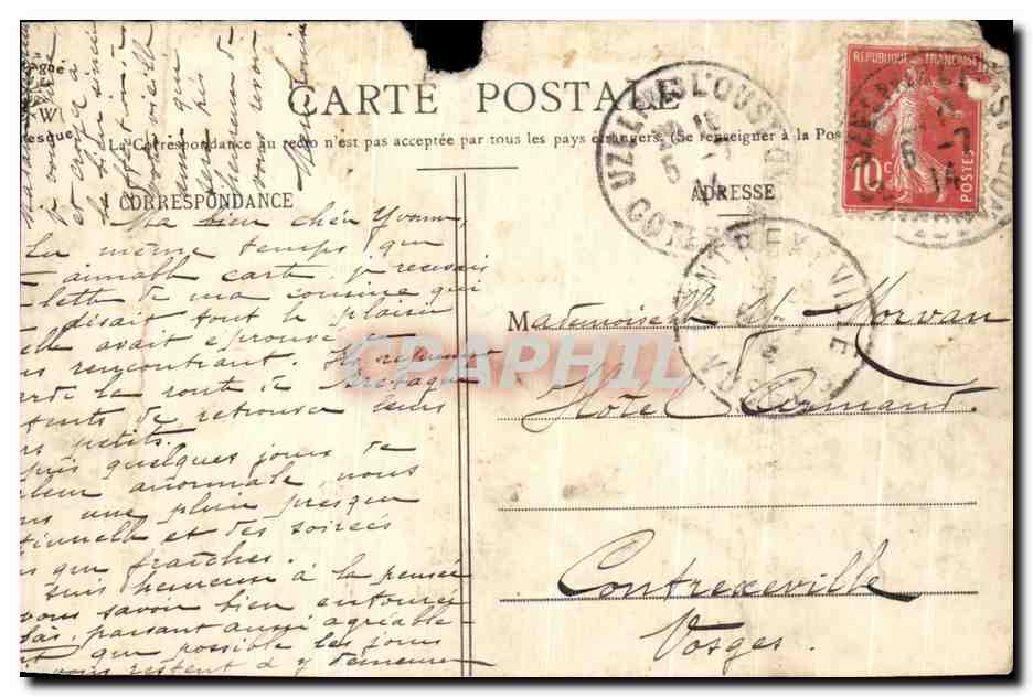 Château de La Bretagne Pitt — Collection A Waron, n° 322 — Reverso
