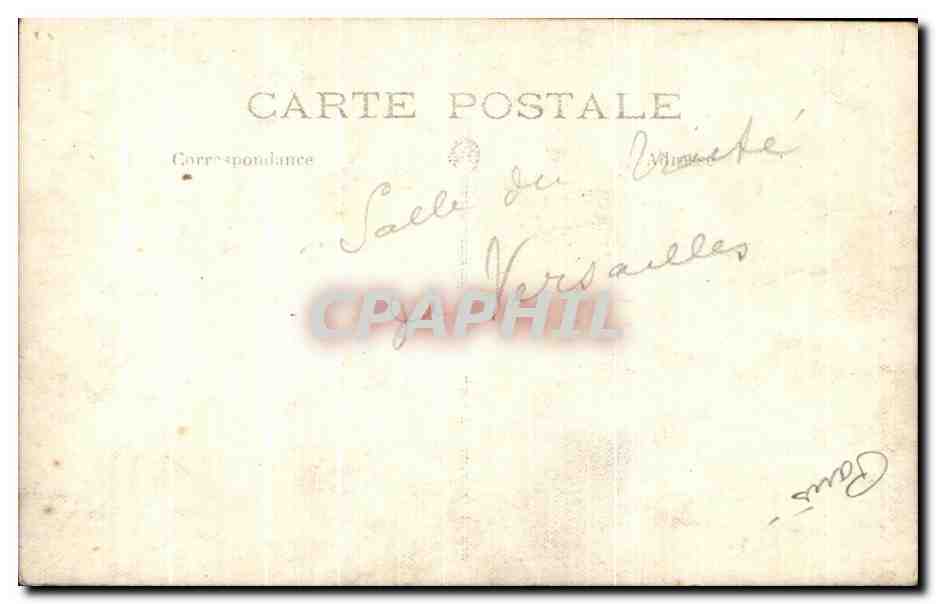 CPA Salle du traite de Versailles — Verso