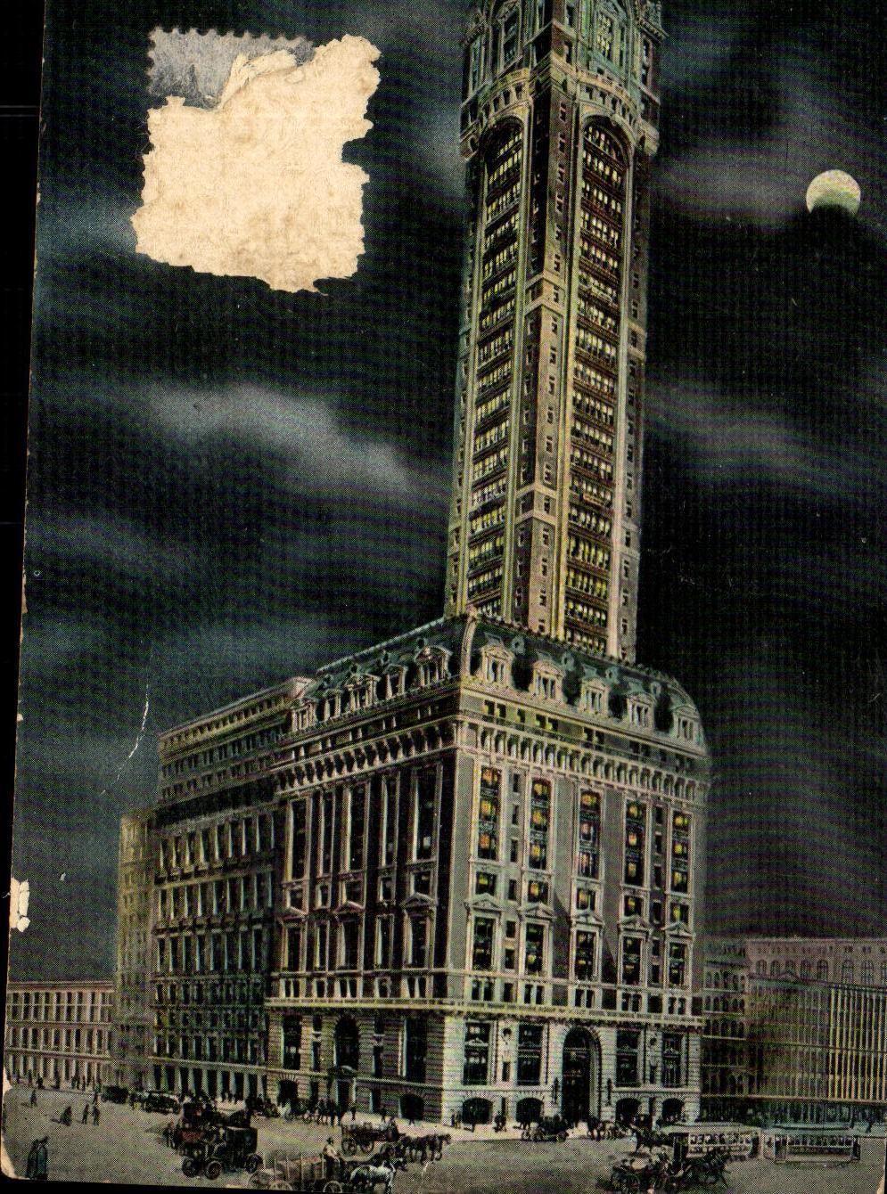 CPA New York Singer Building Broadway corner Liberty Street