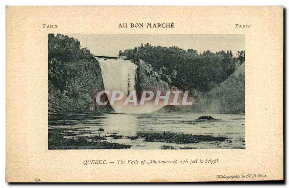 CPA au Bon Marche Quebec Tbc Falls Of Montmorency