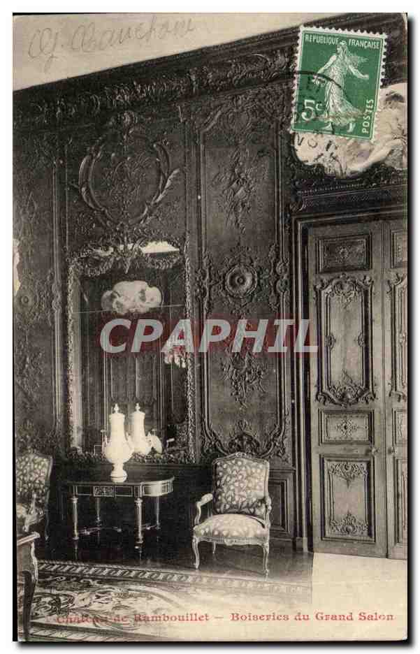CPA Rambouillet Boiseries Du Grand Salon