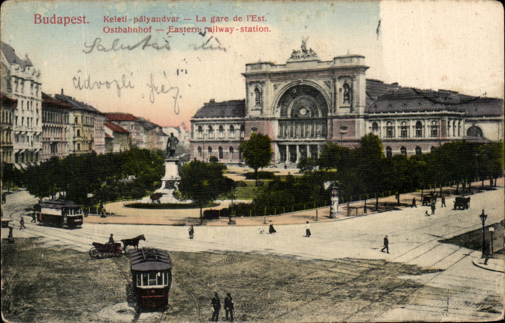 Budapest. Keleti-pályaudvar — La gare de l'Est. Ostbahnhof — Eastern railway-station.